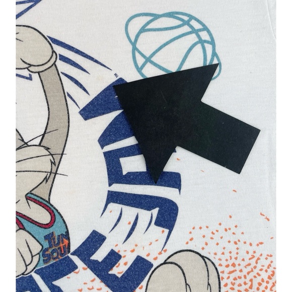 SPACE JAM • White/Multi Bugs Bunny Basketball Short Sleeve Tee - Picture 13 of 16